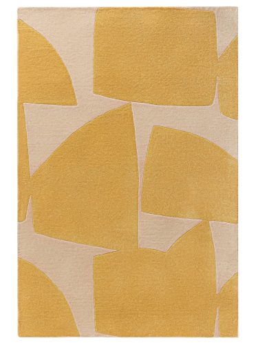 Rug made from recycled material Smilla Yellow 15x15 cm Sample