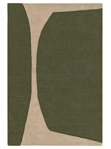 Rug made from recycled material Smilla Green 15x15 cm Sample