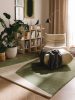 Rug made from recycled material Smilla Green 15x15 cm Sample