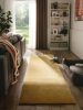 Washable Shaggy Rug Melvin Yellow 80x250 cm