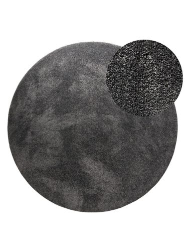 Washable Shaggy Rug Melvin Grey ø 150 cm round