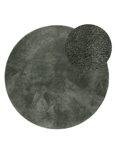 Washable Shaggy Rug Melvin Green ø 150 cm round