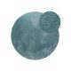 Washable Shaggy Rug Melvin Turquoise ø 150 cm round