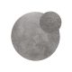 Washable Shaggy Rug Melvin Light Grey ø 150 cm round