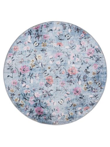 Washable Rug Milly Multicolour/Blue ø 160 cm round